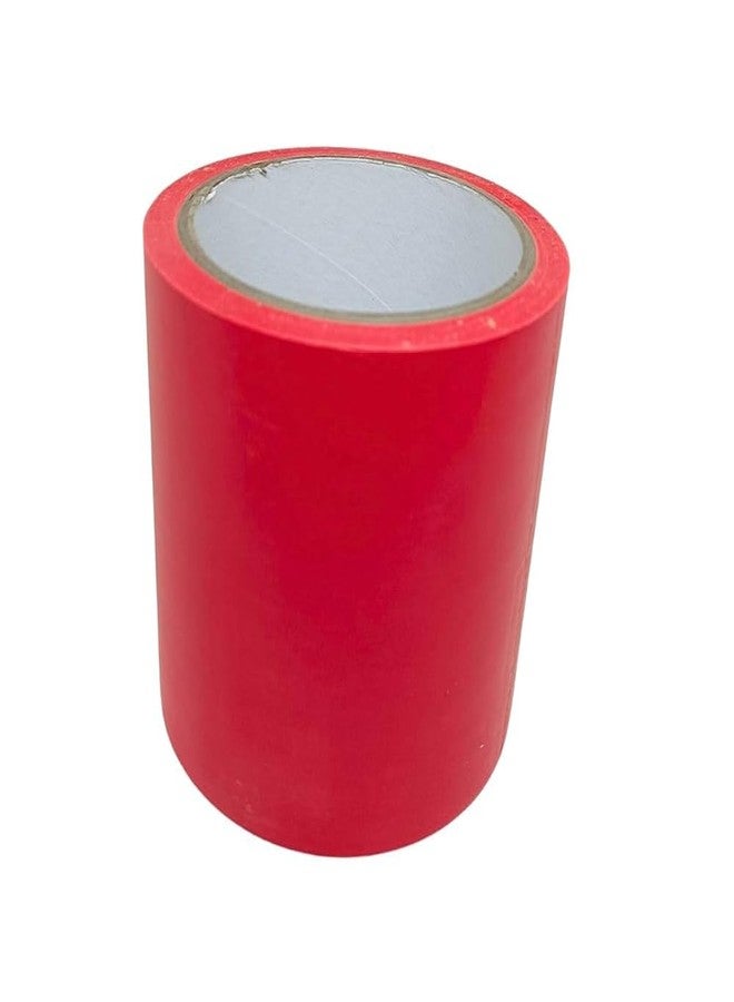 AR TAPES & PLASTICS Multicolor Colour Tapes,Size - 4 inch ×  25 Mtr (Red, Pack of 4) - Image 1